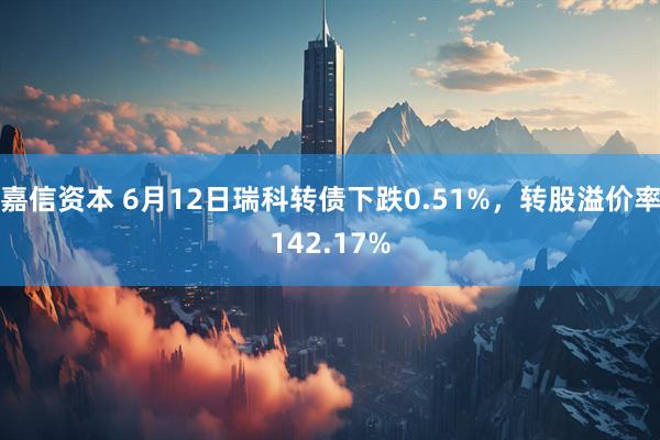 嘉信资本 6月12日瑞科转债下跌0.51%，转股溢价率142.17%
