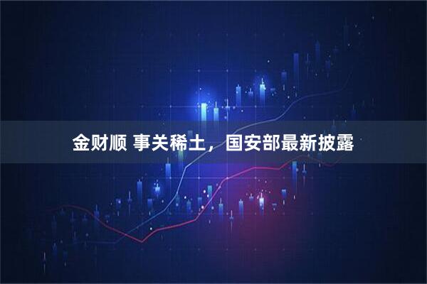 金财顺 事关稀土，国安部最新披露