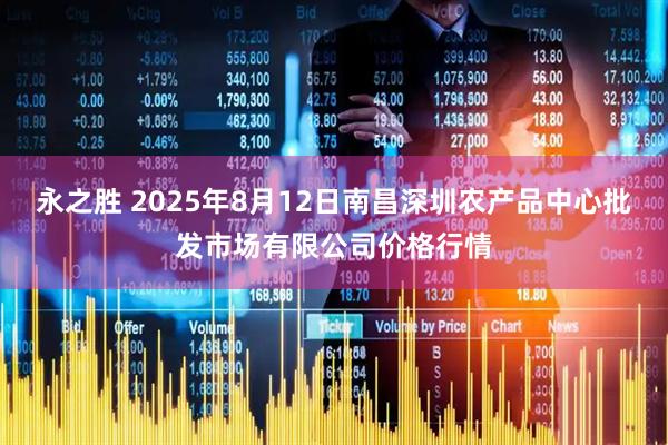 永之胜 2025年8月12日南昌深圳农产品中心批发市场有限公司价格行情